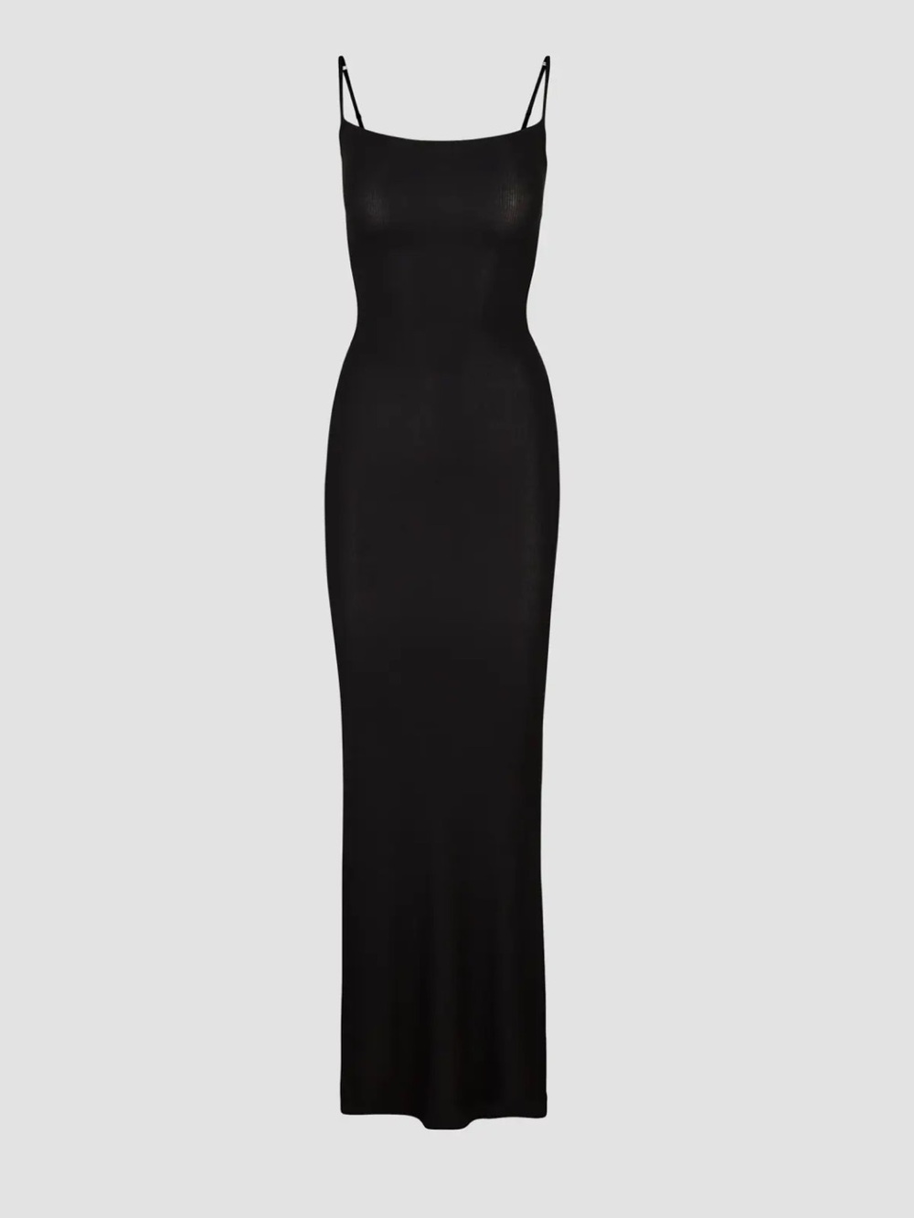 SKIMS Black Slim Spaghetti-Strap Maxi Dress